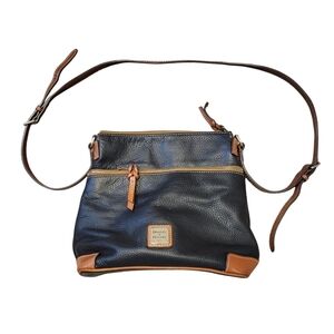 Dooney & Bourke Pebble Grain Leather Contrast Trim Crossbody Bag